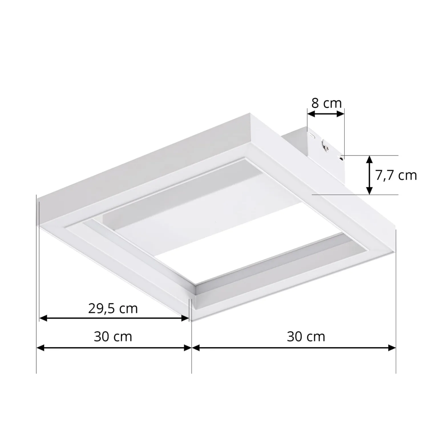 Lucande Smart LED-kattovalaisin Tjado, 30 cm, valkoinen, RGBW