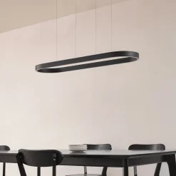 Lucande Smart LED-riippuvalaisin Melinay, musta, CCT, Tuya