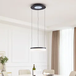 Lucande Smart LED-riippuvalaisin Squillo musta Tuya RGBW CCT