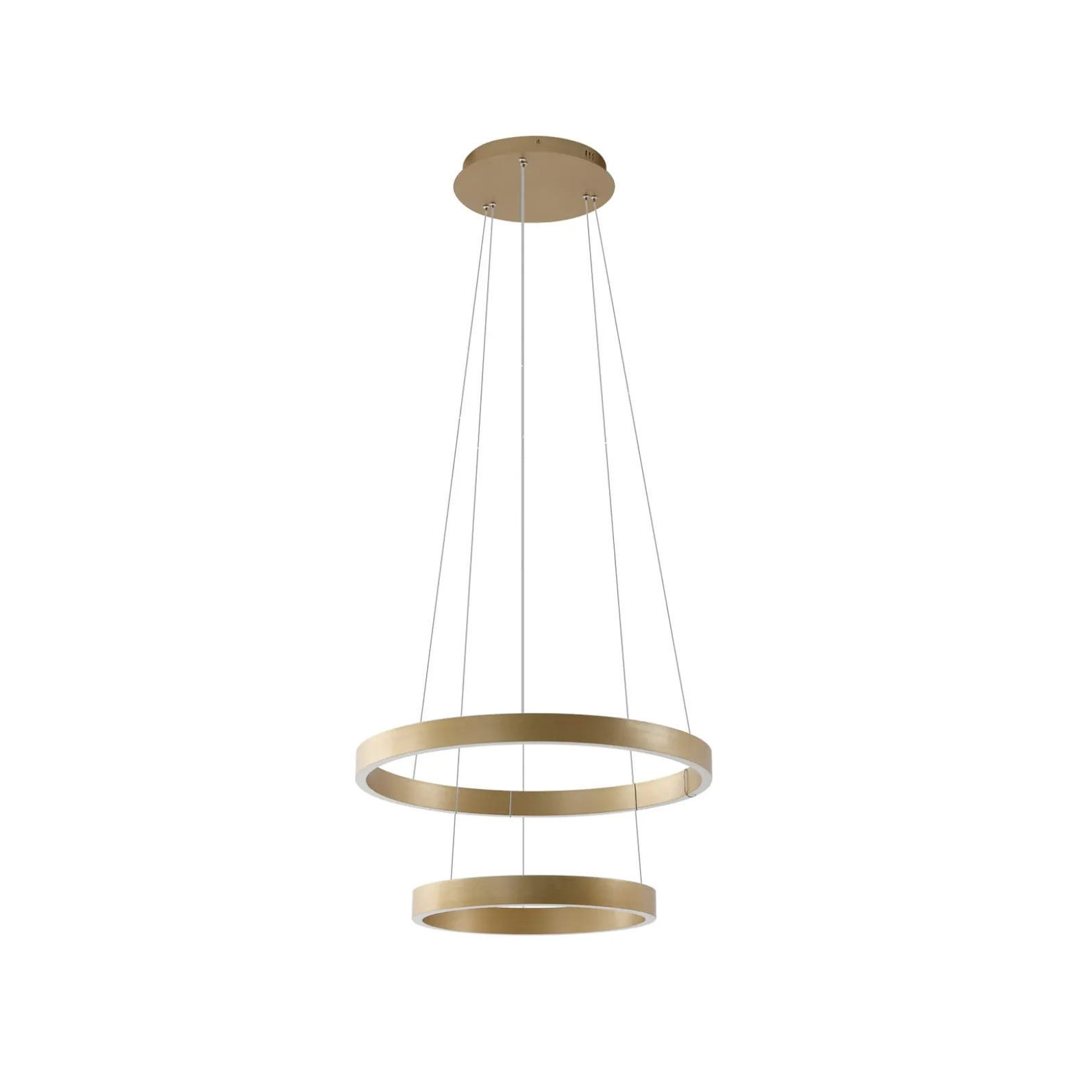 Lucande Smart LED-riippuvalaisin Yonam, kulta, 2-valo, Tuya