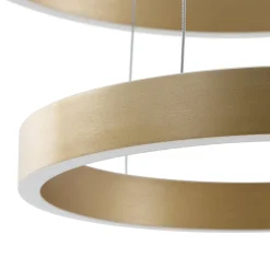 Lucande Smart LED-riippuvalaisin Yonam, kulta, 2-valo, Tuya