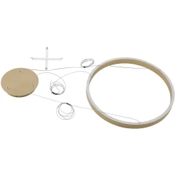Lucande Smart LED-riippuvalaisin Yonam, kulta, 1-valo, Tuya