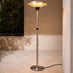 Lucande Solfire -terassilämmitin, hopea, 200 cm, IP44