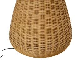 Lucande Takeo lattiavalaisin, rottinki, korkeus 115 cm, E27