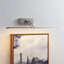 Lucande Thibaud -LED-tauluvalaisin nikkeli, 51,4cm
