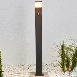Lucande Timm LED-pylväsvalaisin, sensori, 100cm, antrasiitti, IP54