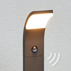 Lucande Timm LED-pylväsvalaisin, sensori, 100cm, antrasiitti, IP54