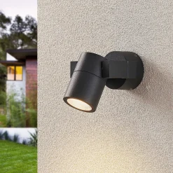 Lucande ulkoseinävalaisin Kavuna, pyöreä, antrasiitti, IP54