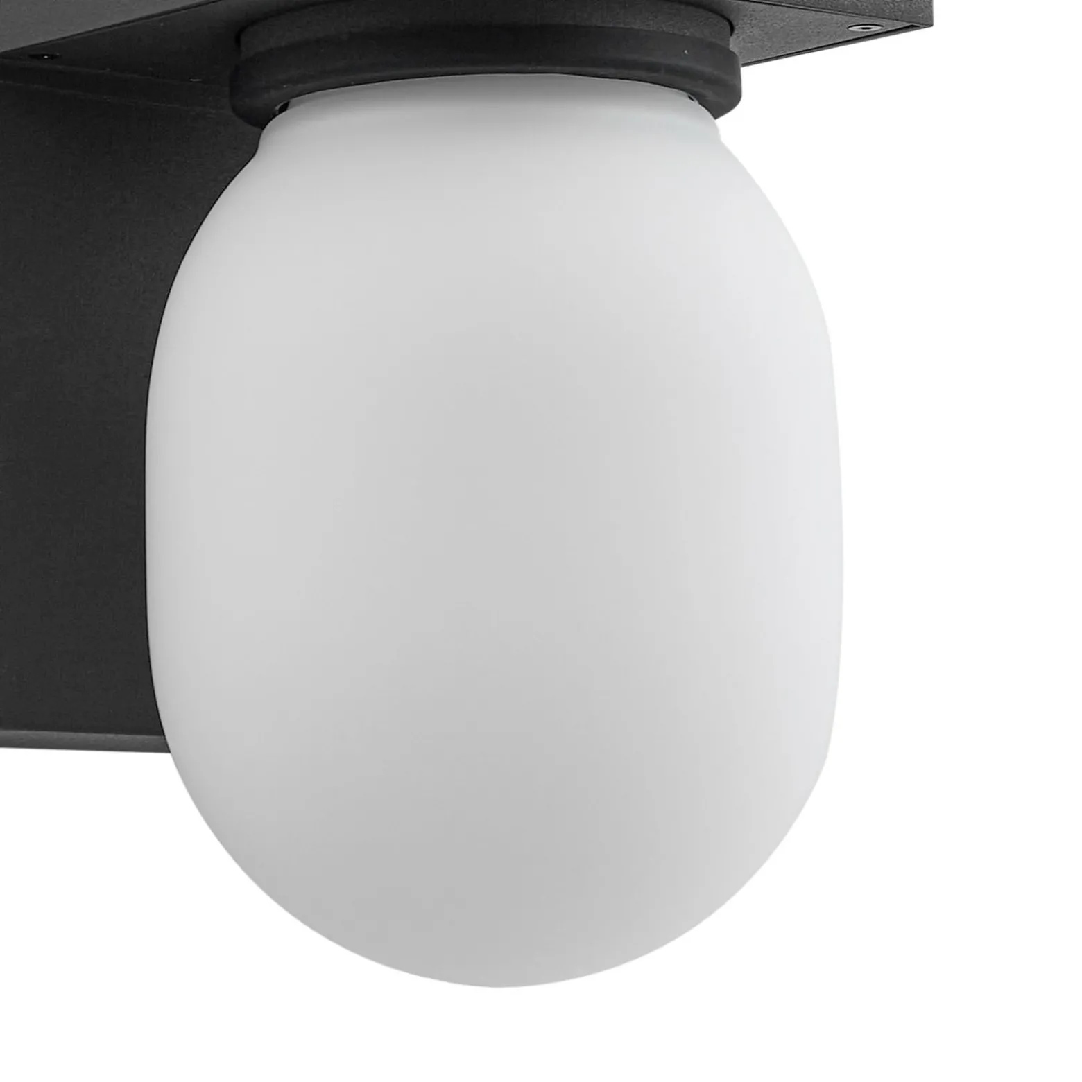 Lucande ulkoseinävalaisin Ovaali, lasi, tummanharmaa, IP65