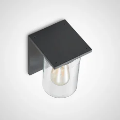 Lucande ulkoseinävalaisin Semka, antrasiitti, alumiini, lasia, 20cm