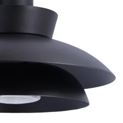 Lucande ulkoseinävalaisin Thais, musta, metalli, Ø 25 cm