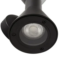 Lucande ulkoseinävalaisin Xalor, musta, IP65, metalli, GU10