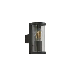 Lucande ulkoseinävalaisin Zanta, korkeus 19,7 cm, IP65, musta