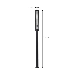 Lucande ulkovalaisin Alivaro, musta, 220 cm, E27, IP65