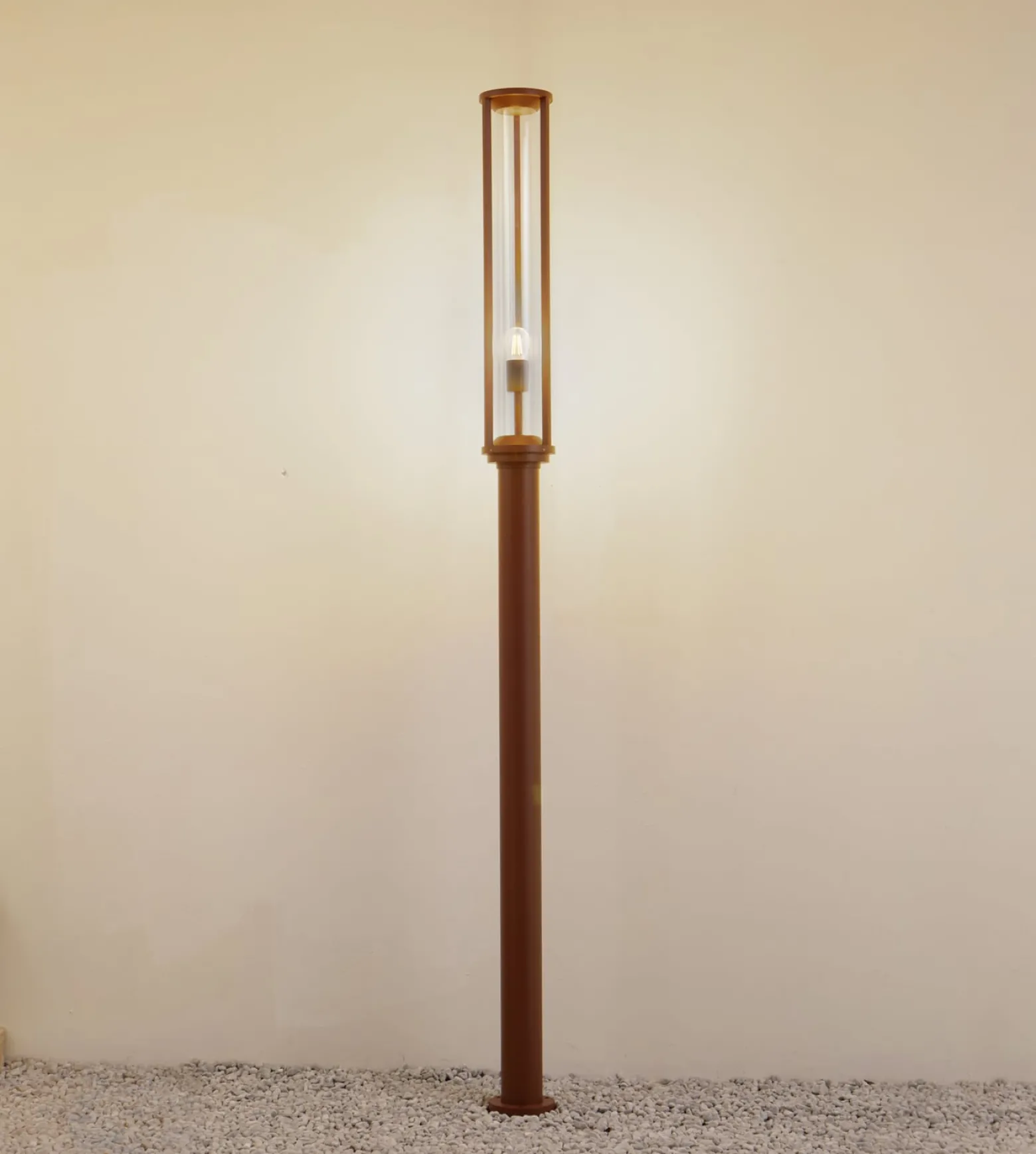 Lucande ulkovalaisin Alivaro, ruosteenvärinen, 220 cm, E27, IP65