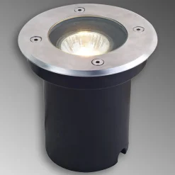 Lucande uppoasennettava lattiavalaisin Ava, Ø 12 cm, pyöreä, IP67, GU10