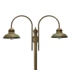 Luca-pylväsvalo, antiikkikupari-messinki, 2-lamp.