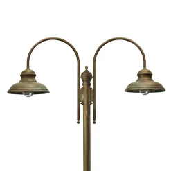 Luca-pylväsvalo, antiikkikupari-messinki, 2-lamp.