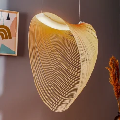 Luceplan Illan LED puinen riippuvalaisin himmennettävä Ø 60 cm