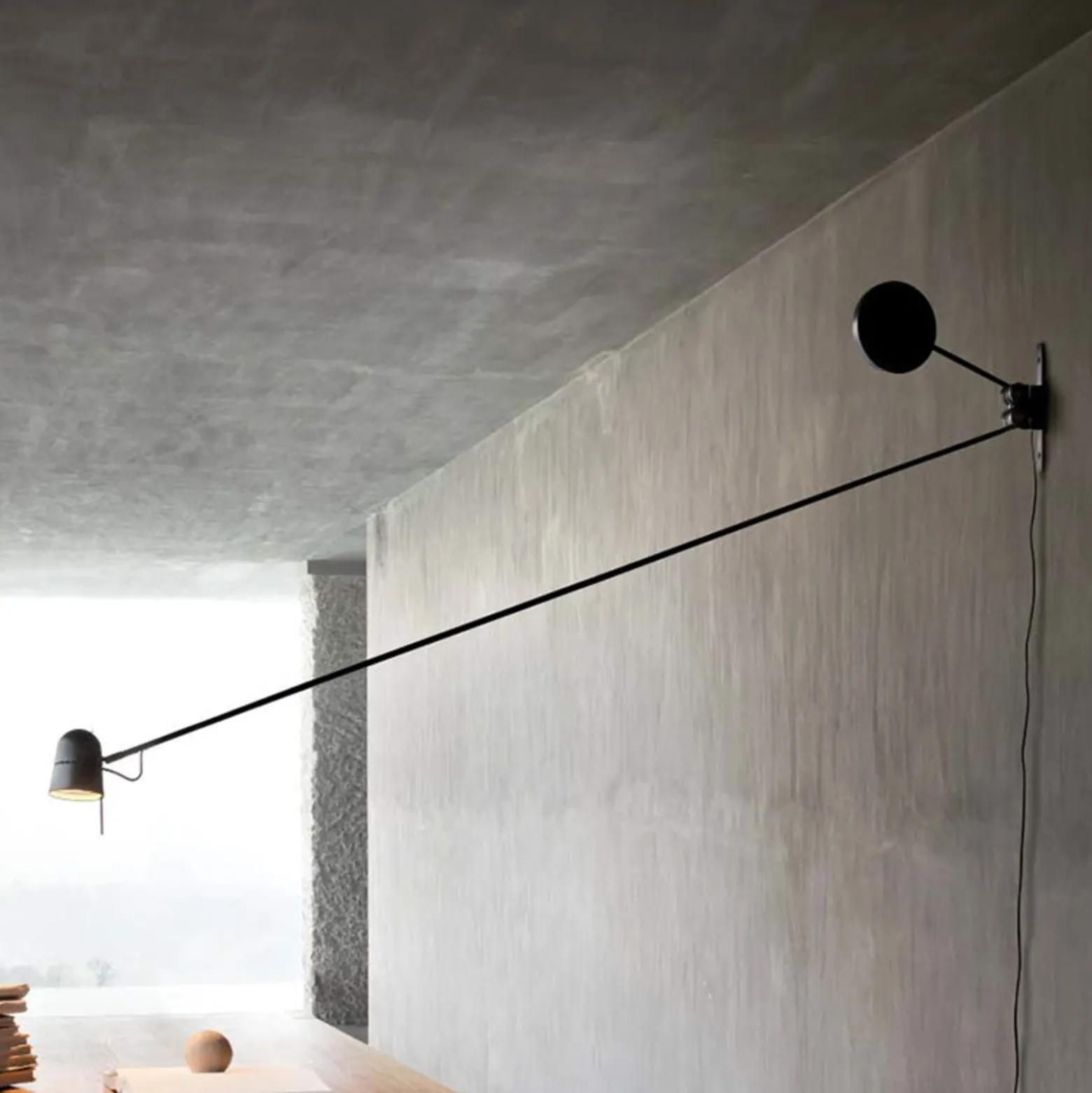 Luceplan LED-seinävalaisin Counterbalance musta