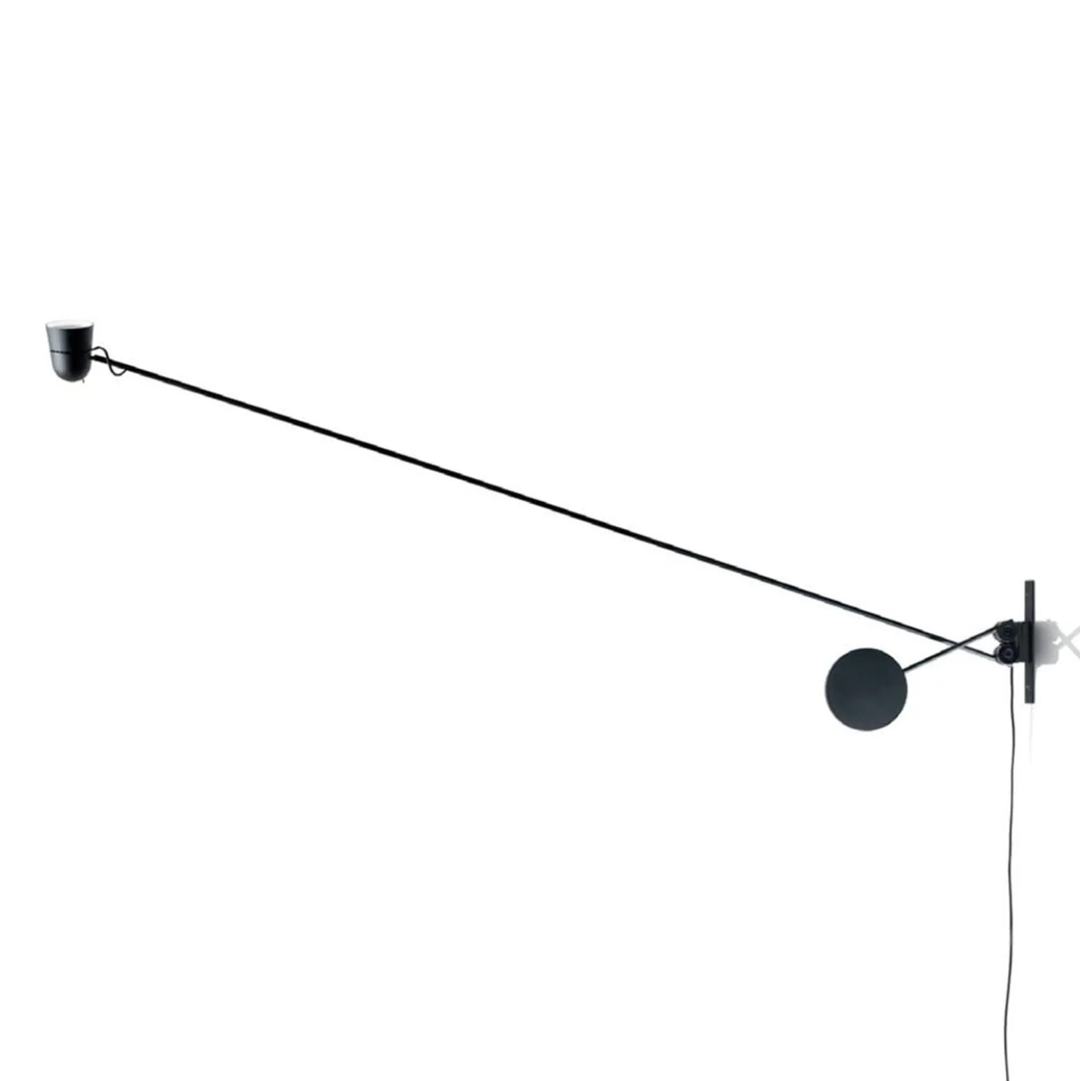 Luceplan LED-seinävalaisin Counterbalance musta