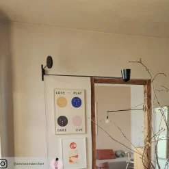 Luceplan LED-seinävalaisin Counterbalance musta