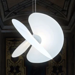 Luceplan Levante LED-riippuvalaisin valkoinen Ø60cm 28W
