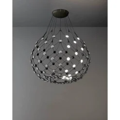 Luceplan Mesh Wireless riippuvalo, Ø 100 cm, 4 m, Bluetooth