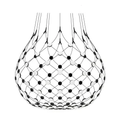 Luceplan Mesh Wireless riippuvalo, Ø 100 cm, 4 m, Bluetooth