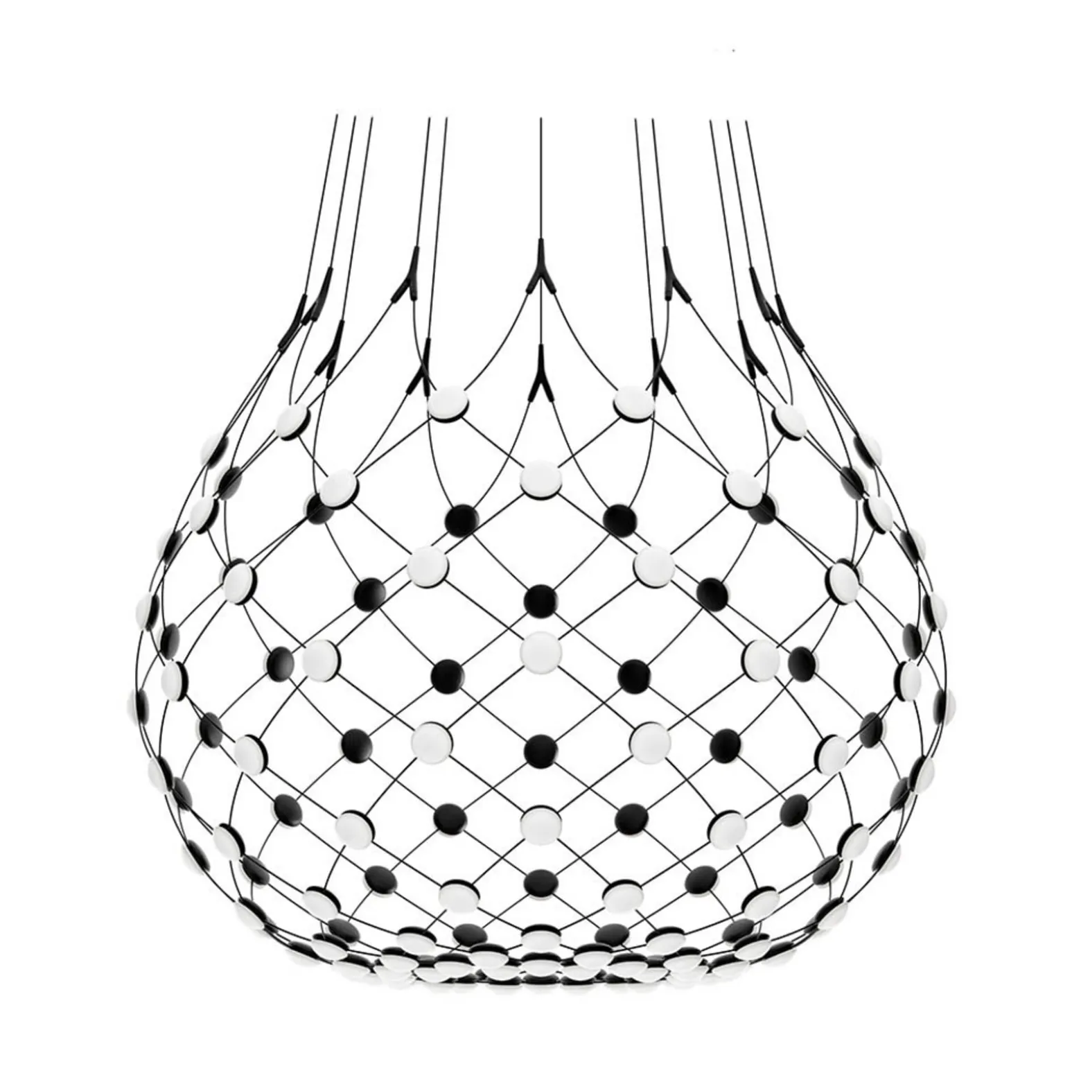 Luceplan Mesh Wireless riippuvalo, Ø 100 cm, 4 m, Bluetooth