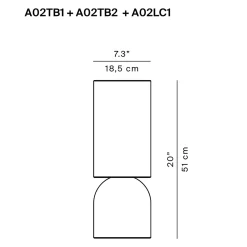Luceplan Nui B LED terassivalaisin betonista DALI