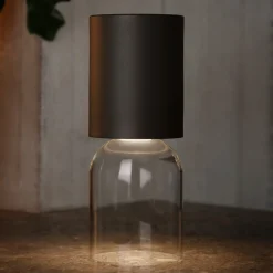 Luceplan Nui Mini -pöytälamppu, akku IP54 greige