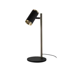 Lume pöytävalaisin, musta/kultainen antiikki, korkeus 42 cm, metallia