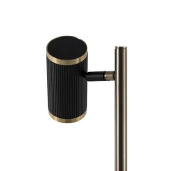 Lume pöytävalaisin, musta/kultainen antiikki, korkeus 42 cm, metallia
