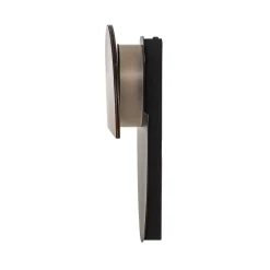 Luna S -LED-seinävalaisin, musta/wenge, teräs, puu, 3 000 K