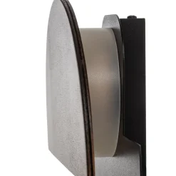 Luna S -LED-seinävalaisin, musta/wenge, teräs, puu, 3 000 K