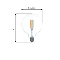 LUUMR LED-lamppu, E27 G125 7W, kirkas, älykäs