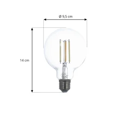 LUUMR LED-lamppu, E27 G95 7W, älykäs, kirkas