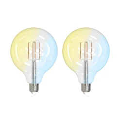 LUUMR Smart LED E27 G125 7W ZigBee Tuya Philips Hue sarja 2 kpl