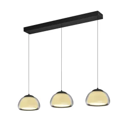 Luxxo LED-riippuvalaisin, musta, 3-valo, kaukosäädin