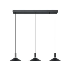 Älykäs riippuvalo Conomavilla-Z, musta 92 cm 3-lamppuinen RGB