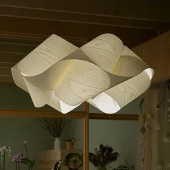 LZF Swirl -riippuvalo musta johto Ø54cm norsunluu