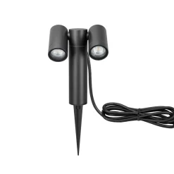 Maapiikkikohdevalo CMD 9089, antrasiitti, pituus 17 cm, IP65, 2-lamppuinen