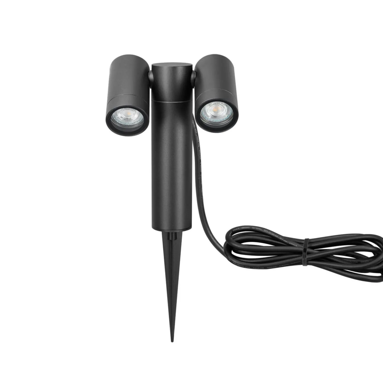 Maapiikkikohdevalo CMD 9089, antrasiitti, pituus 17 cm, IP65, 2-lamppuinen
