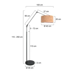 Maavalaisin Prestige Chic musta/ruskea, korkeus 250 cm, korkki