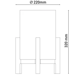 Madita LED-pöytävalaisin, korkeus 32 cm, luonnonvalkoinen/pellavainen
