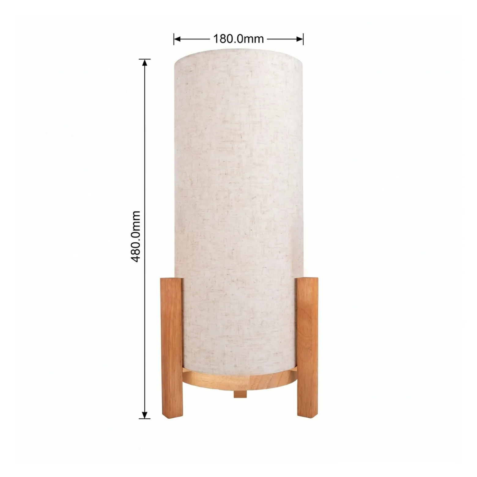 Madita LED-pöytävalaisin, korkeus 48 cm, luonnonvalkoinen/pellavainen