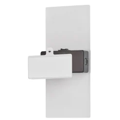 Magnetics LED-ladattava seinävalaisin, musta, 22,5 cm korkea