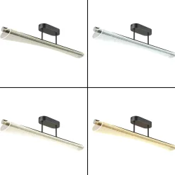 Malinda-LED-kattovalaisin, kirkas/antrasiitti, pituus 81 cm, CCT