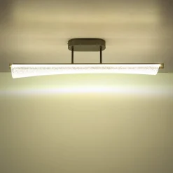 Malinda-LED-kattovalaisin, kirkas/antrasiitti, pituus 81 cm, CCT